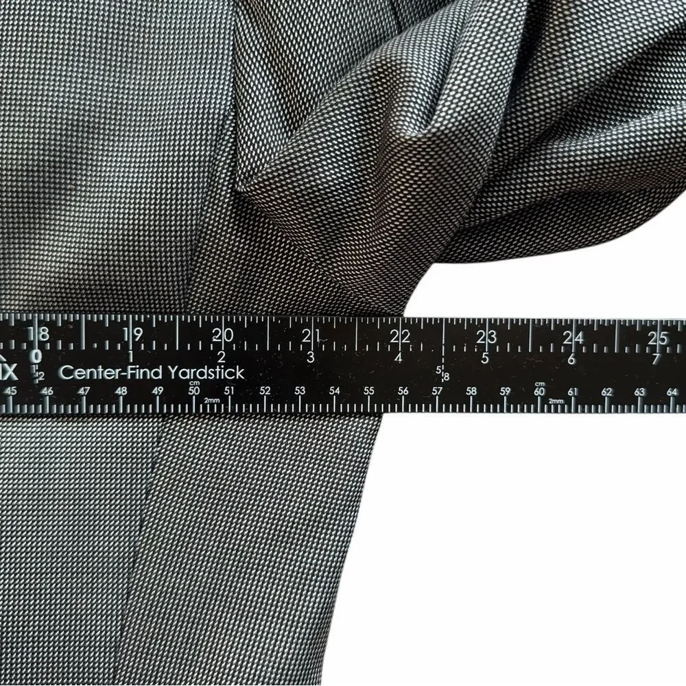 Ermenegildo Zegna Silk Wool Birdseye Sport Coat Blazer Black White 50R Italy